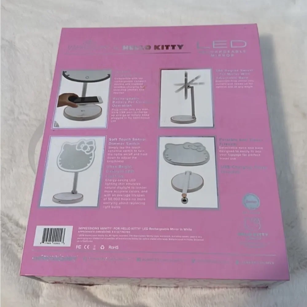 Hello Kitty LED Rechargeable Makeup Mirror + Wireless Compact Bundle - Picture 8 of 9